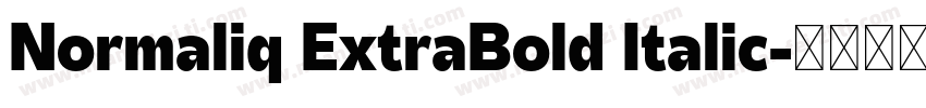 Normaliq ExtraBold Italic字体转换
